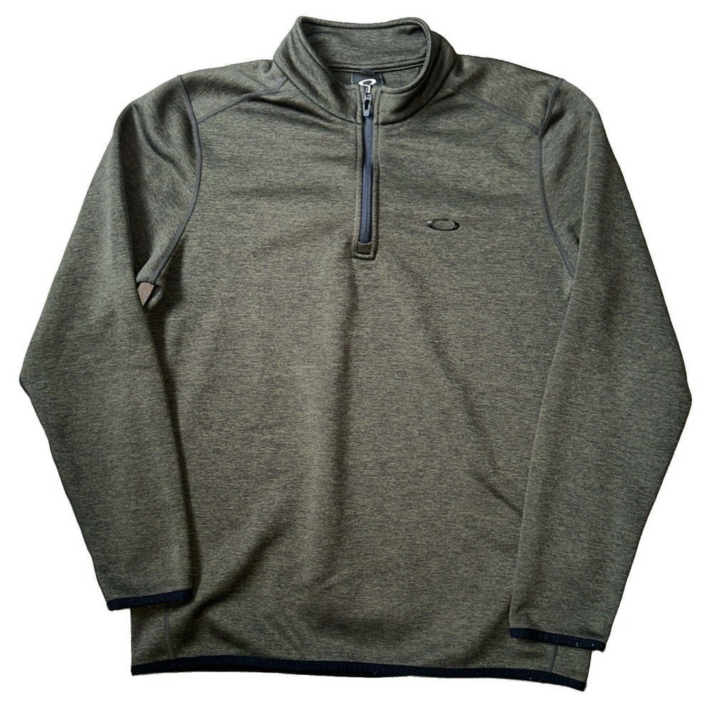 Oakley Mens M Green Quarter Zip Pullover Regular Fit Athletic Performance y2k